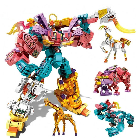 Sembo MOC Building Block Set: Wilderness Guardian Transforming Mecha, Model 103262