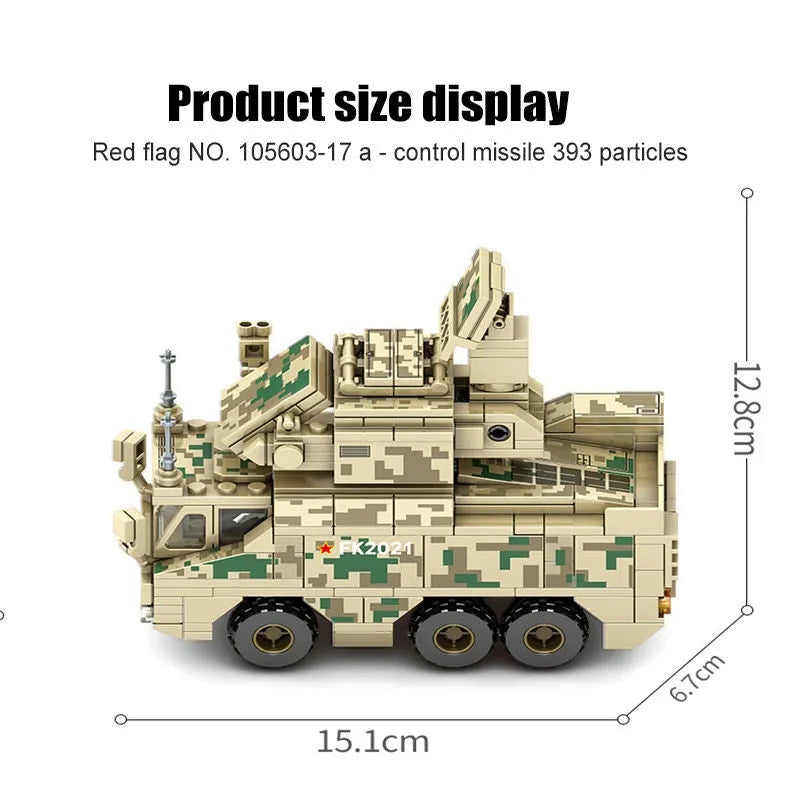 Sembo Building Block Set: Modern Military HQ-17 Air Defense Missile, Model 105603