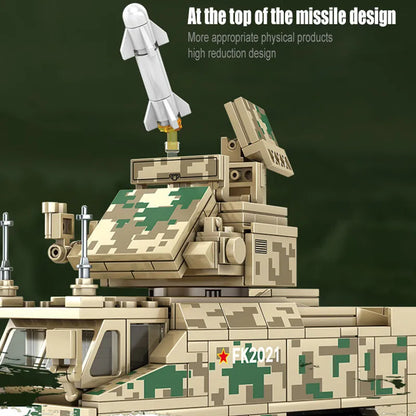 Sembo Building Block Set: Modern Military HQ-17 Air Defense Missile, Model 105603
