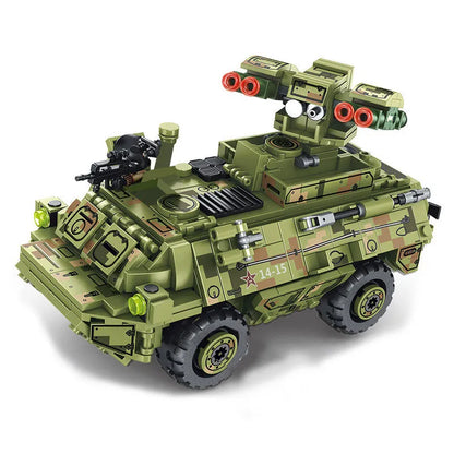 Sembo Building Block Set: Modern Military Red Arrow Missile Vehicle, Model 105656