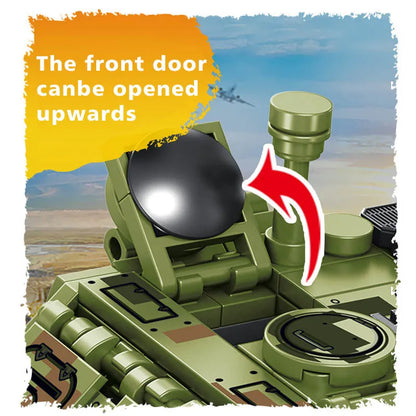 Sembo Building Block Set: Modern Military Red Arrow Missile Vehicle, Model 105656