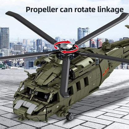Sembo Motorized Building Block Set: Armed Z20 Attack Helicopter, Model 705992