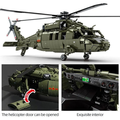 Sembo Motorized Building Block Set: Armed Z20 Attack Helicopter, Model 705992
