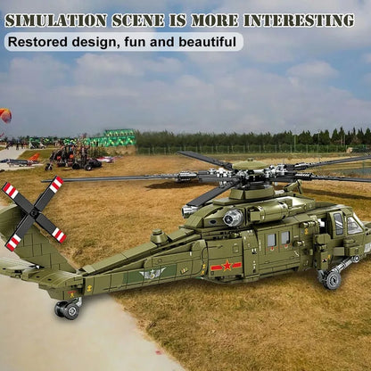 Sembo Building Block Set: Z-20 Attack Helicopter, Model 202152