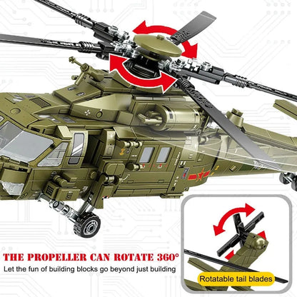 Sembo Building Block Set: Z-20 Attack Helicopter, Model 202152
