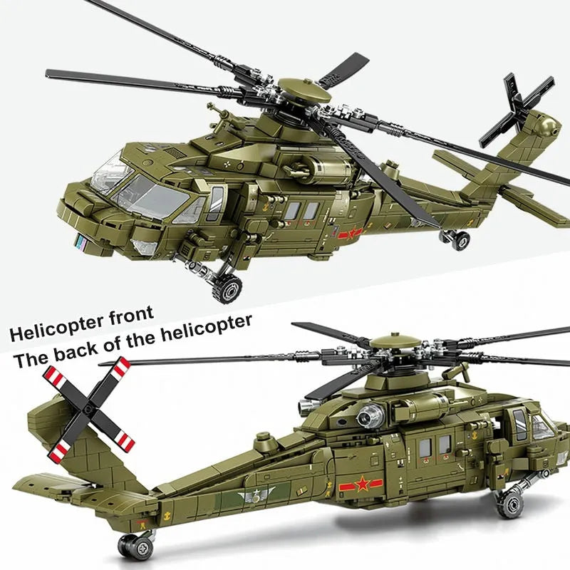 Sembo Building Block Set: Z-20 Attack Helicopter, Model 202152