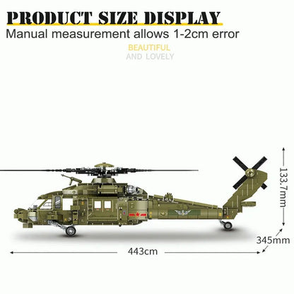 Sembo Building Block Set: Z-20 Attack Helicopter, Model 202152