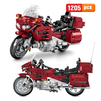 Sembo MOC Building Block Set: Classic Honda Gold Wing Motorcycle, Model 701944