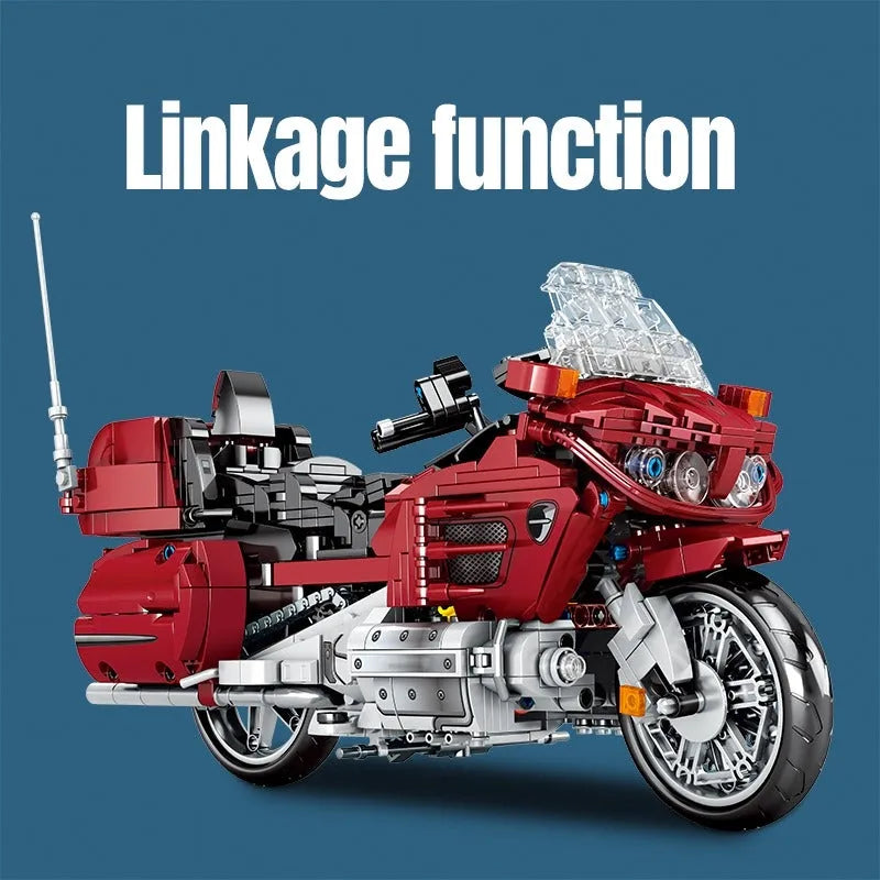 Sembo MOC Building Block Set: Classic Honda Gold Wing Motorcycle, Model 701944