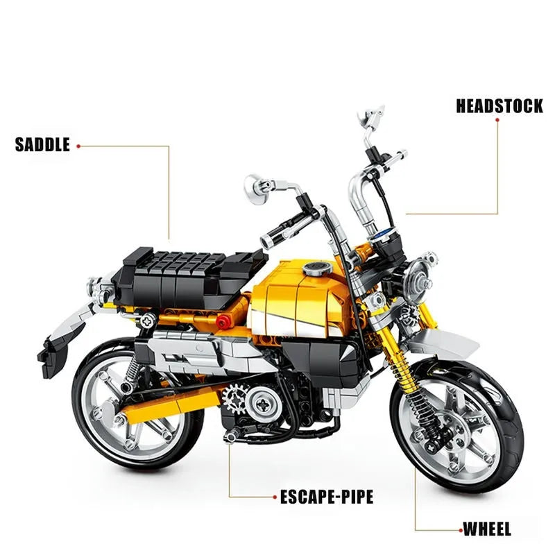 Sembo MOC Building Block Set: Classic Honda Monkey Motorcycle, Model 701605