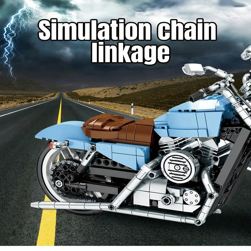 Sembo MOC Building Block Set: Classic Road Motorcycle 701714