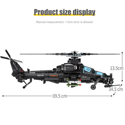Sembo Building Block Set: Z10 SWAT Armed Police Helicopter, Model 202119