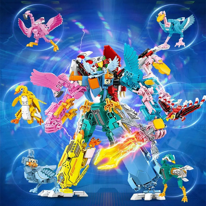Sembo Building Block Set: Transformation Flying Birds Robot Sky Knight, Model 103324
