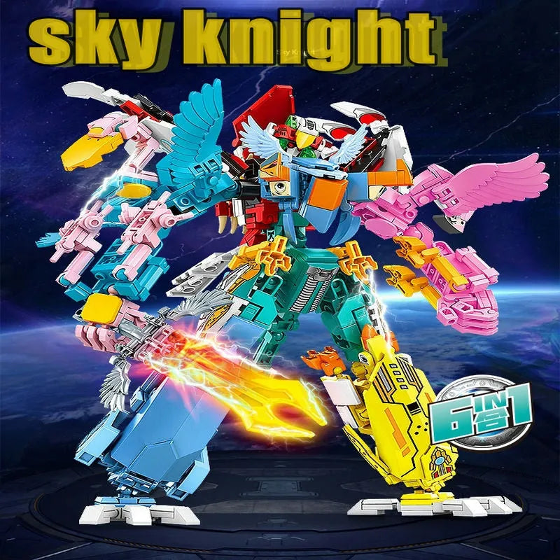 Sembo Building Block Set: Transformation Flying Birds Robot Sky Knight, Model 103324