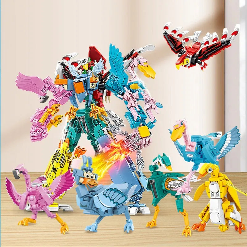 Sembo Building Block Set: Transformation Flying Birds Robot Sky Knight, Model 103324