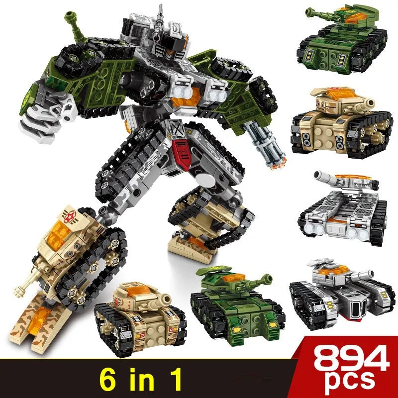 Sembo Building Block Set: Transformers Mechanical Robot Tank Fighter, Model 103161