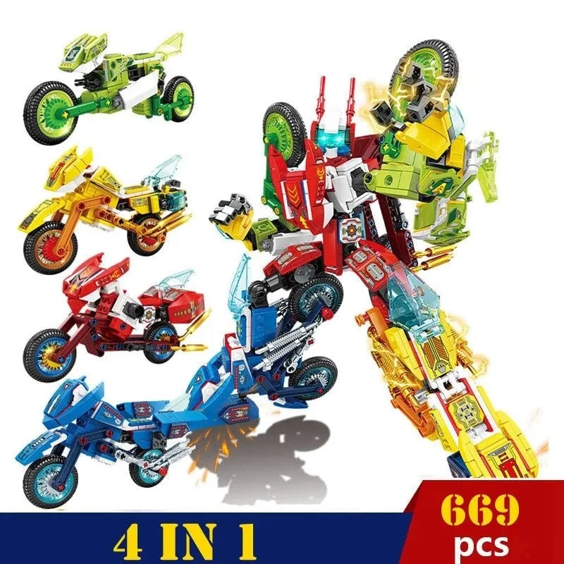 Sembo Building Block Set: Transforming Super Morphing Motorcycle Robot, Model 103320