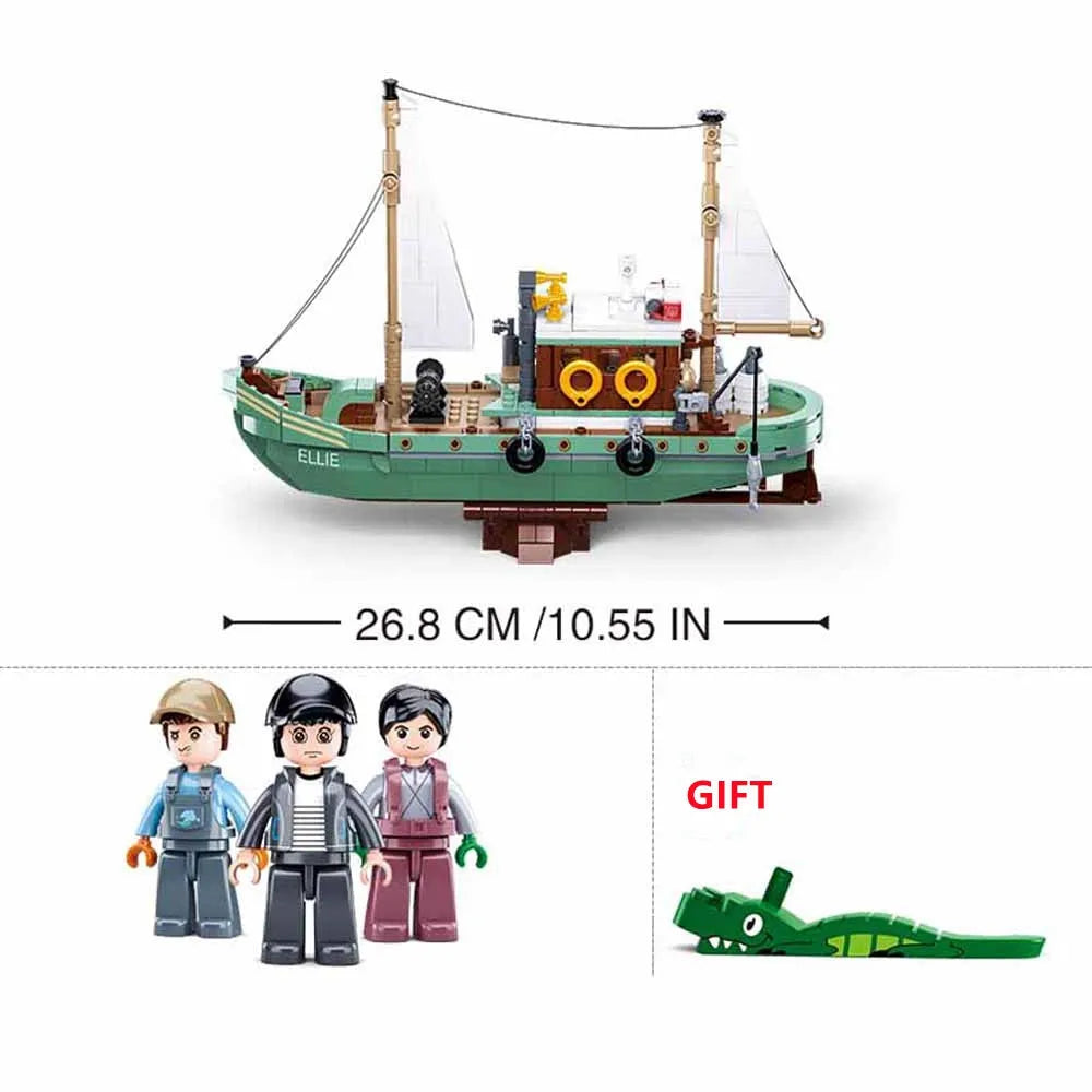 Sluban Building Block Set: Fisherman Fishing Boat, Model SB1119