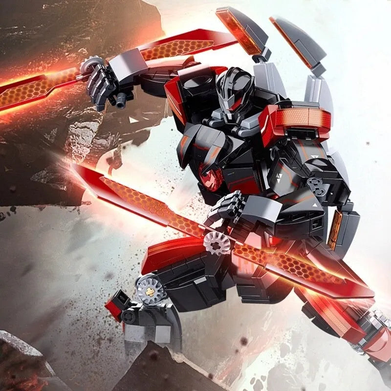 Sluban Building Block Set: Dark Wanderer Transformed Mech Robot Warrior, Model SB1120