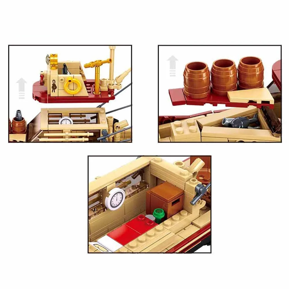 Sluban Building Block Set: Fisherman Great Shark Fishing Boat, Model SB1118