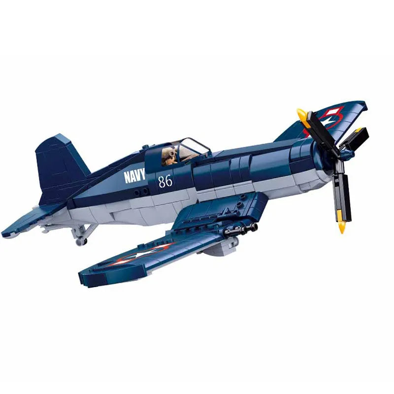 Sluban Building Block Set: Aircraft WW2 US F4U Bomber Plane, Model SB1109