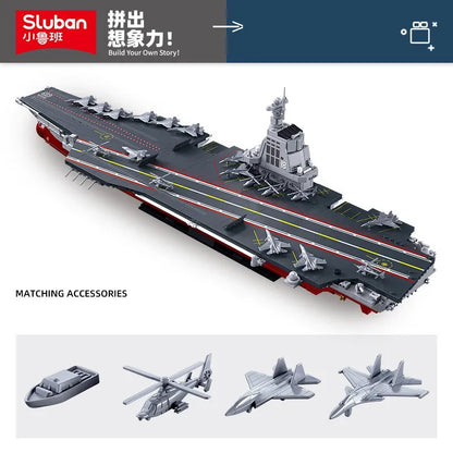 Sluban Building Block Set: Fujian Navy 003 Aircraft Carrier, Model SB1188