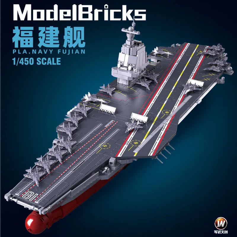 Sluban Building Block Set: Fujian Navy 003 Aircraft Carrier, Model SB1188