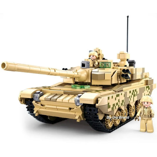 Sluban MOC Building Block Set: 99A MBT Main Battle Tank Kids, Model SB0790