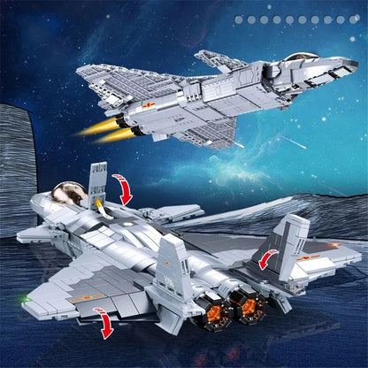 Sluban MOC Building Block Set: J-20 Stealth Fighter Aircraft, Model SB0931