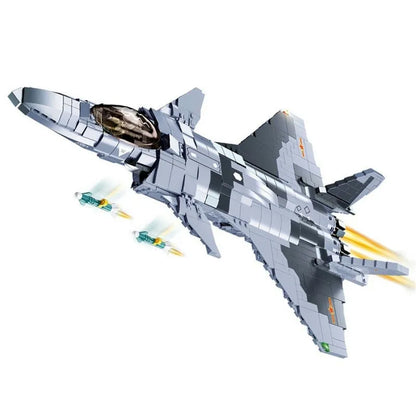 Sluban MOC Building Block Set: J-20 Stealth Fighter Aircraft, Model SB0931