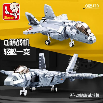 Sluban MOC Building Block Set: J-20 Stealth Fighter Aircraft, Model SB0931