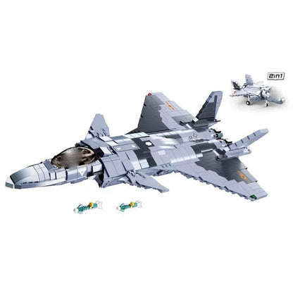 Sluban MOC Building Block Set: J-20 Stealth Fighter Aircraft, Model SB0931