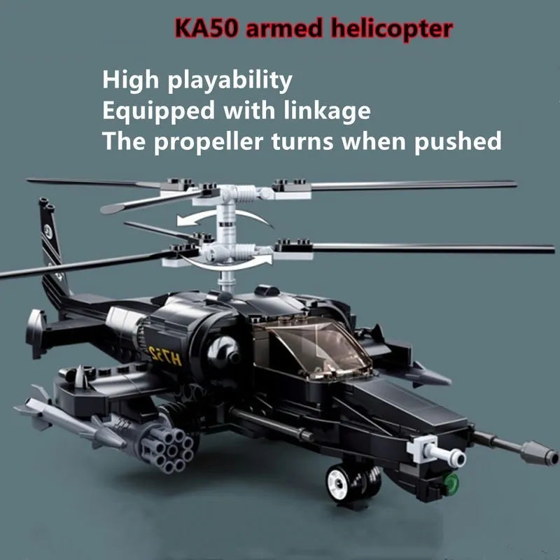 Sluban MOC Building Block Set: KA50 Armed Helicopter Gunship, Model SB0752