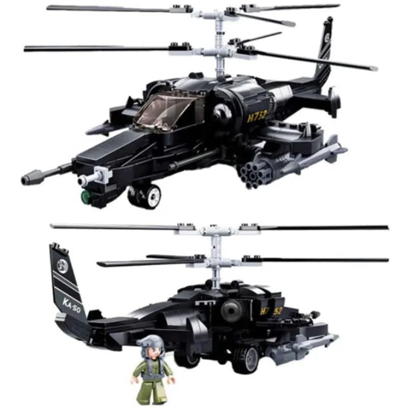 Sluban MOC Building Block Set: KA50 Armed Helicopter Gunship, Model SB0752