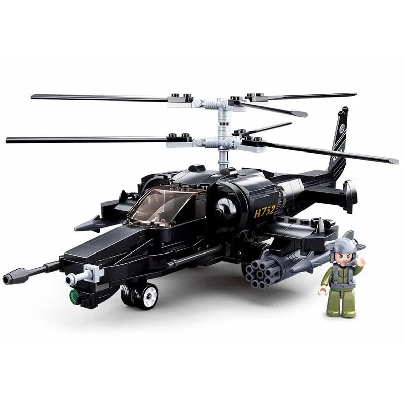 Sluban MOC Building Block Set: KA50 Armed Helicopter Gunship, Model SB0752