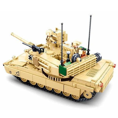 Sluban MOC Building Block Set: M1A2 Chariot V2 Main Battle Tank, Model SB0892