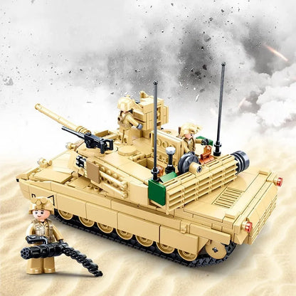 Sluban MOC Building Block Set: M1A2 Chariot V2 Main Battle Tank, Model SB0892