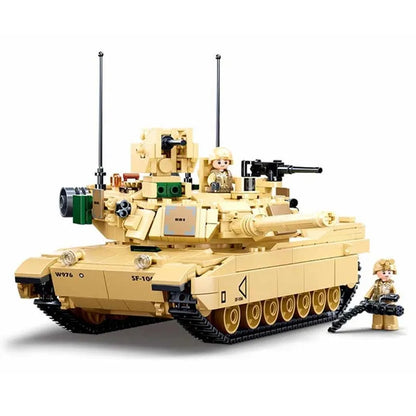 Sluban MOC Building Block Set: M1A2 Chariot V2 Main Battle Tank, Model SB0892