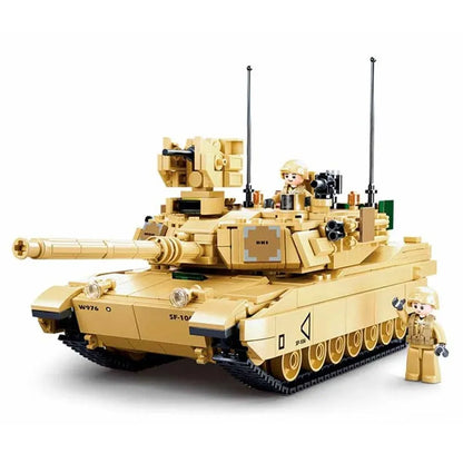 Sluban MOC Building Block Set: M1A2 Chariot V2 Main Battle Tank, Model SB0892