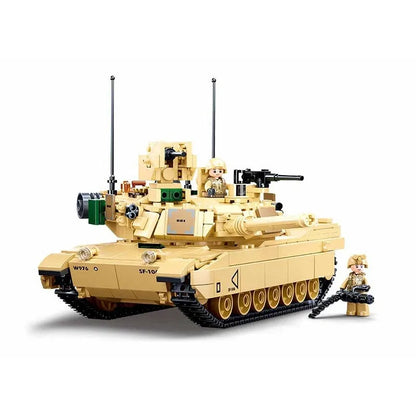 Sluban MOC Building Block Set: M1A2 Chariot V2 Main Battle Tank, Model SB0892