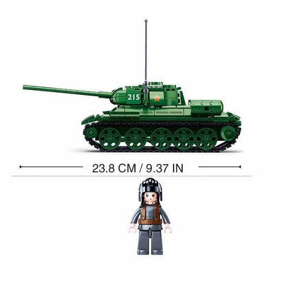 Sluban MOC Building Block Set: WW2 215 Battle Tank, Model SB0982
