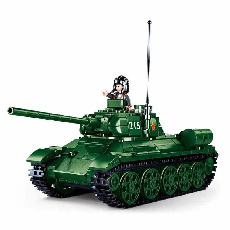 Sluban MOC Building Block Set: WW2 215 Battle Tank, Model SB0982
