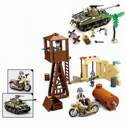 Sluban MOC Building Block Set: WW2 Army Battle Of El Alamein, Model SB0713