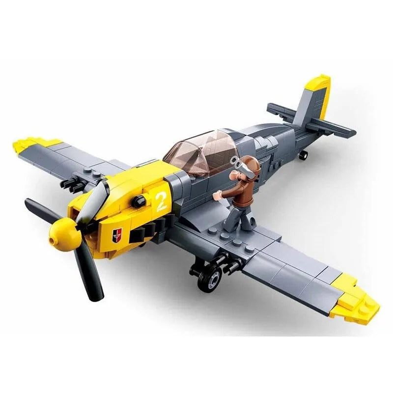 Sluban MOC Building Block Set: WW2 BF 109 Fighter Aircraft, Model SB0692