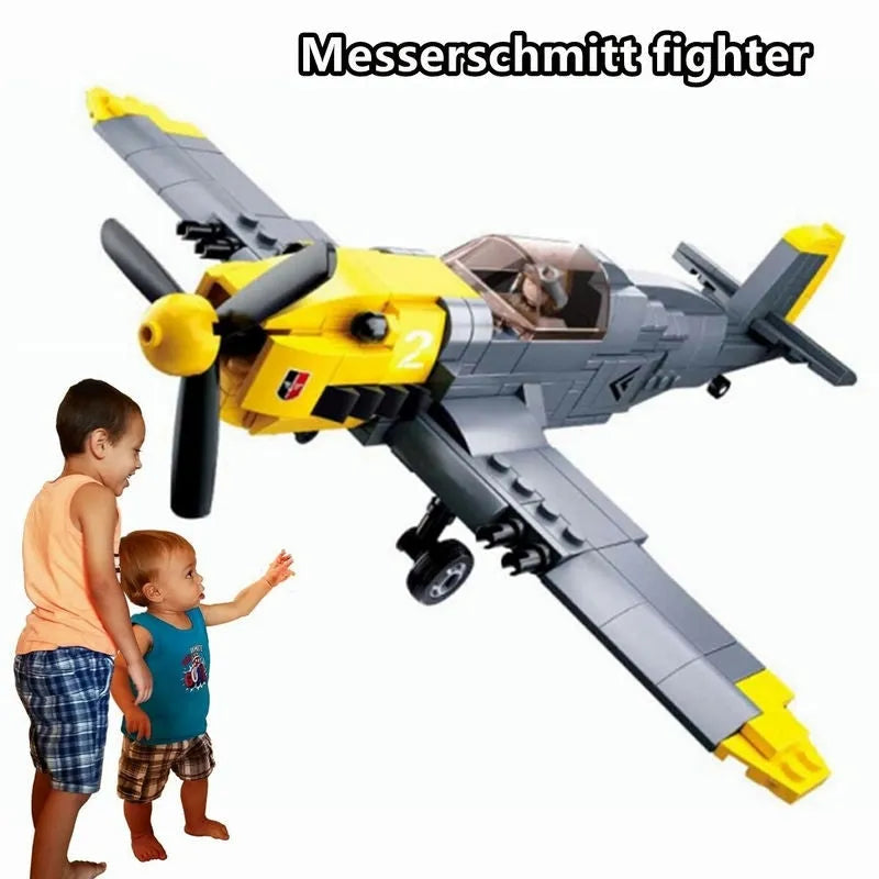 Sluban MOC Building Block Set: WW2 BF 109 Fighter Aircraft, Model SB0692