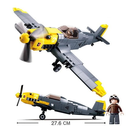 Sluban MOC Building Block Set: WW2 BF 109 Fighter Aircraft, Model SB0692