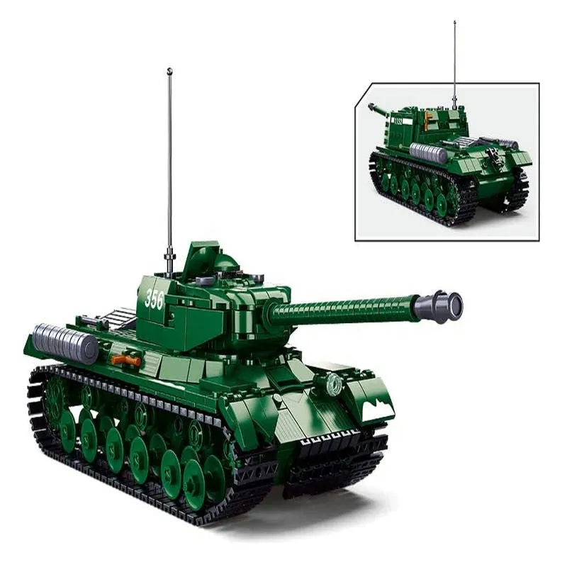 Sluban MOC Building Block Set: WW2 Heavy Main Battle Tank, Model SB0979