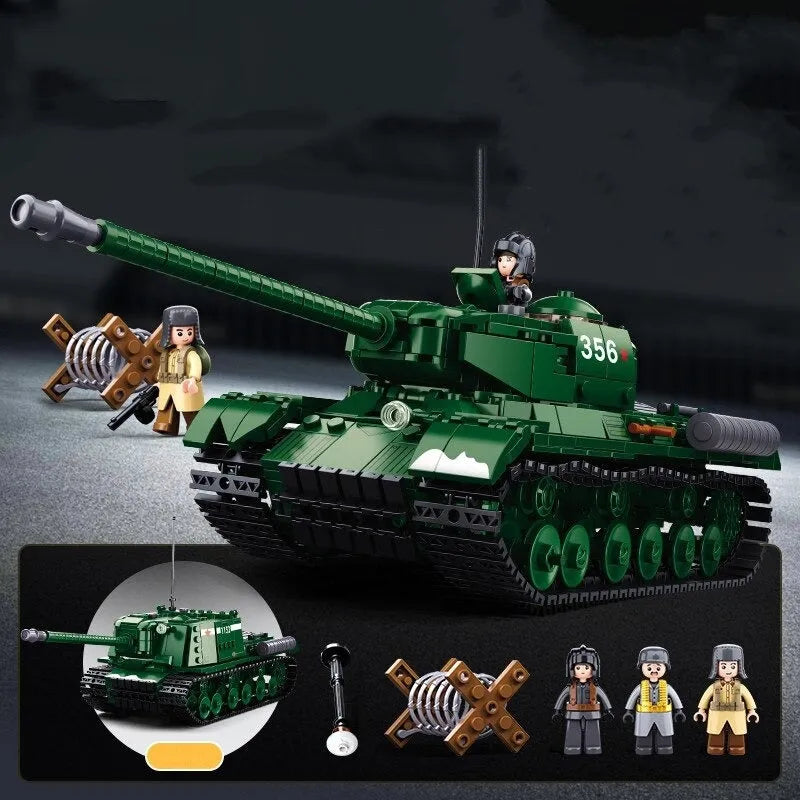 Sluban MOC Building Block Set: WW2 Heavy Main Battle Tank, Model SB0979