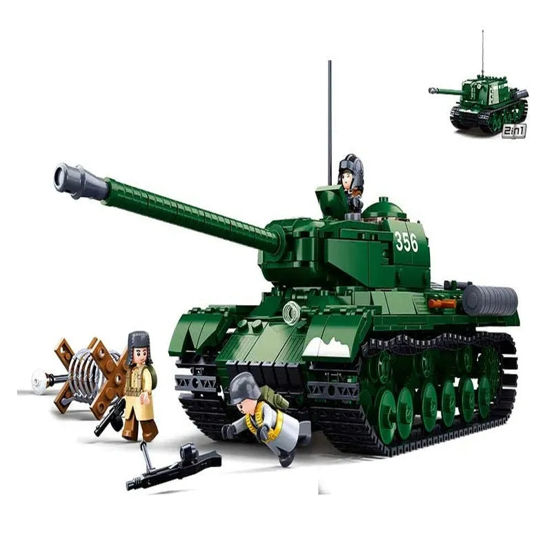 Sluban MOC Building Block Set: WW2 Heavy Main Battle Tank, Model SB0979