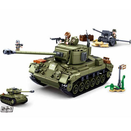 Sluban MOC Building Block Set: WW2 M26E1 Pershing Tank, Model SB0860